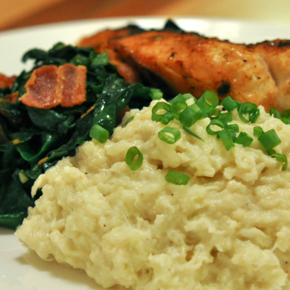 roasted garlic cauliflower mash food image