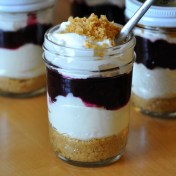 Individual Blueberry Cheesecakes