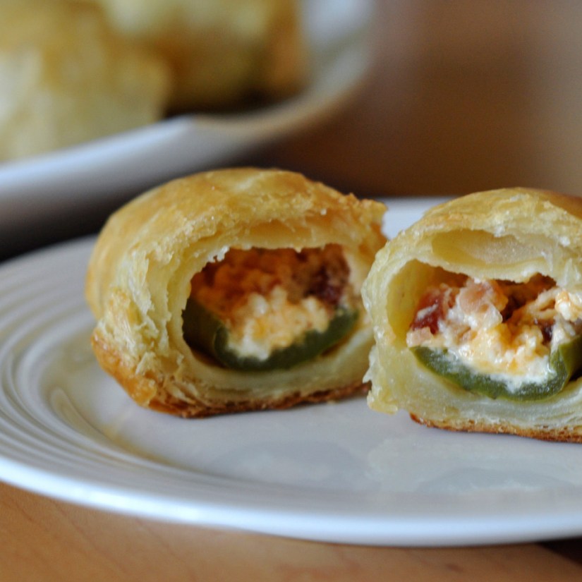 Bacon Jalapeño Poppers Wrapped in Puff Pastry
