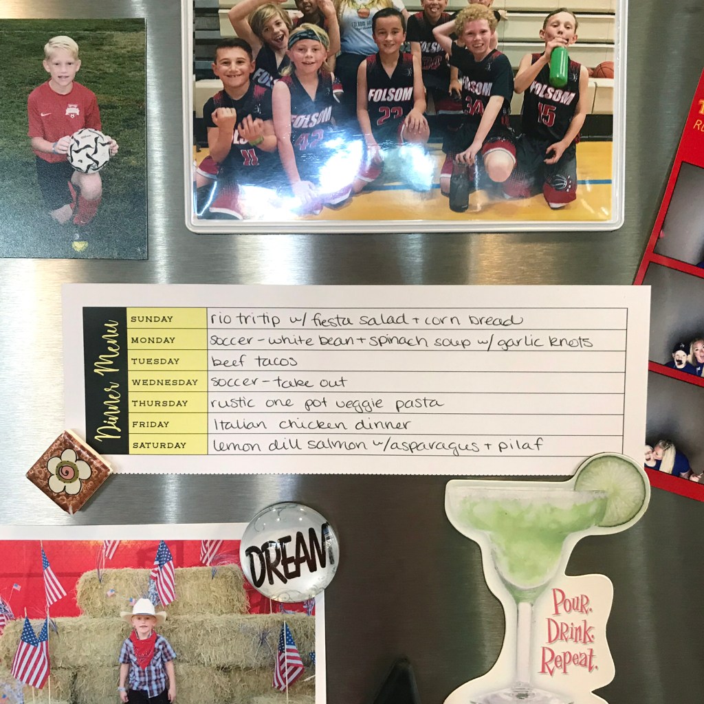 Meal Planning Dinner Menu