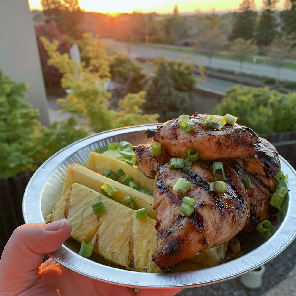 Hawaiian Grilled Chicken and Grilled Pineapple